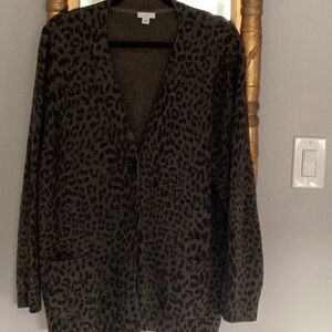 J Jill , XL , Army green/black animal print . Worn 1-2 times. New condition